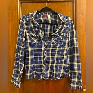 Plaid blue flannel